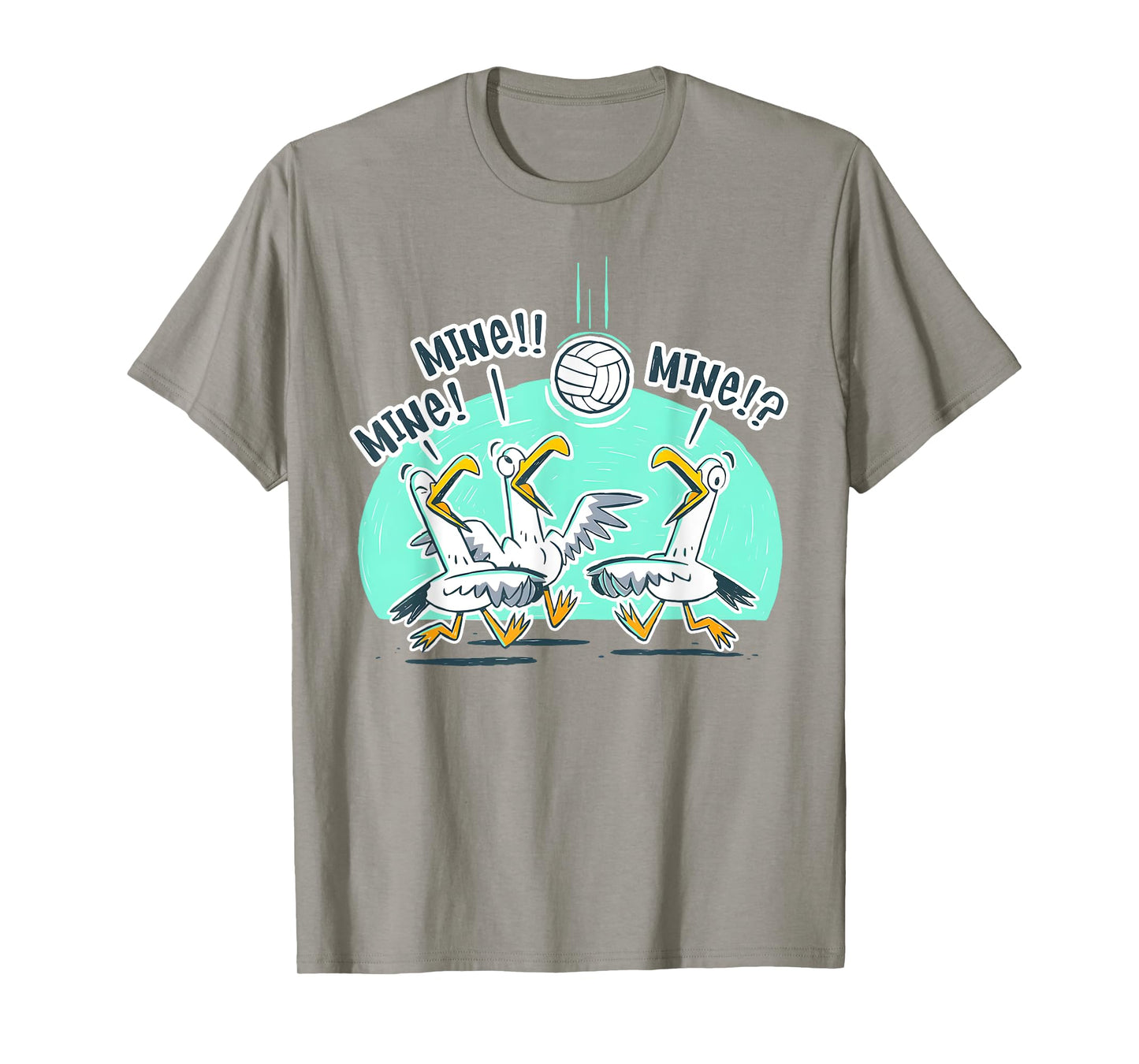 Funny Bird Playing Volleyball T-Shirt