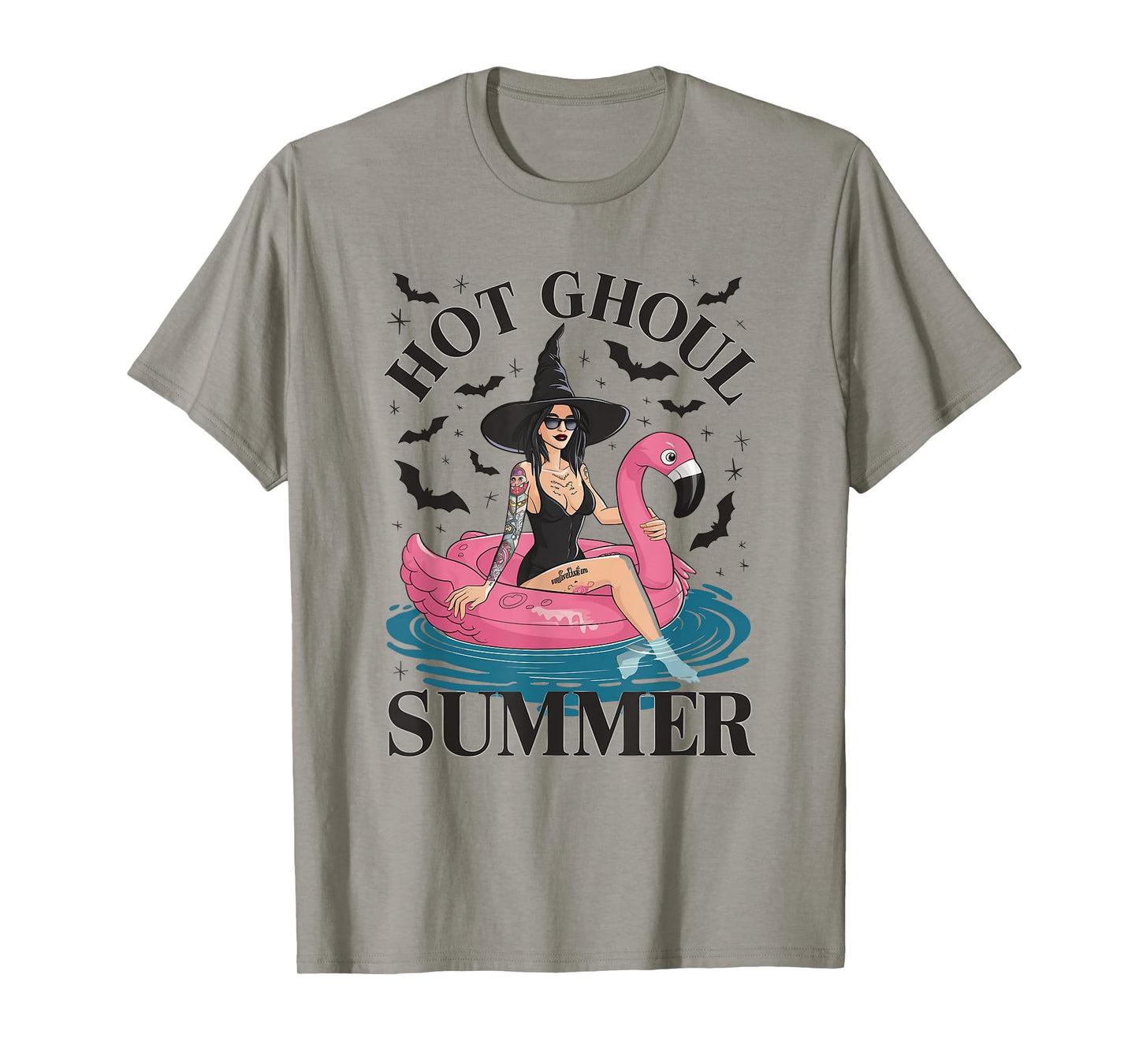 Hot Ghoul Summer Funny Witch Gothic Spooky Retro Halloween T-Shirt
