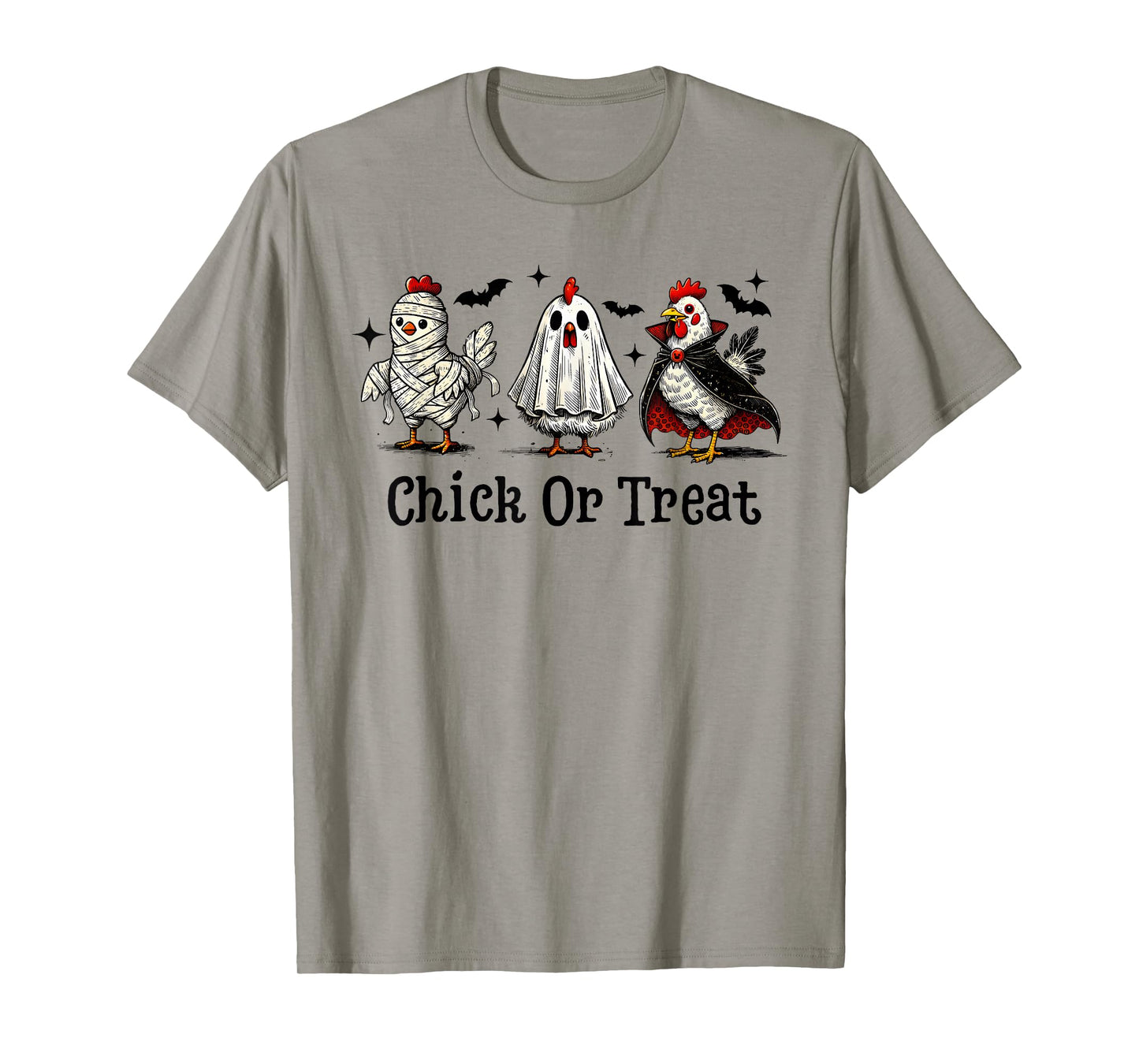 Chick Or Treat Funny Halloween Witch Spooky Cute Chicken T-Shirt