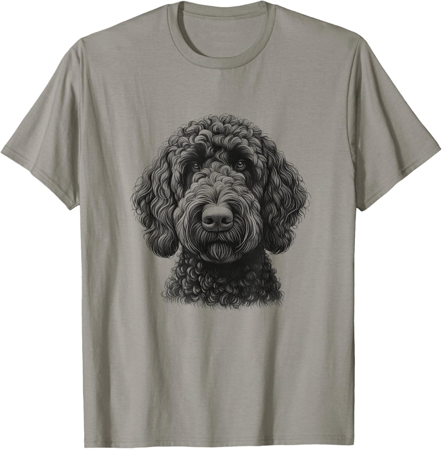 Black Labradoodle Dog Art Design T-Shirt