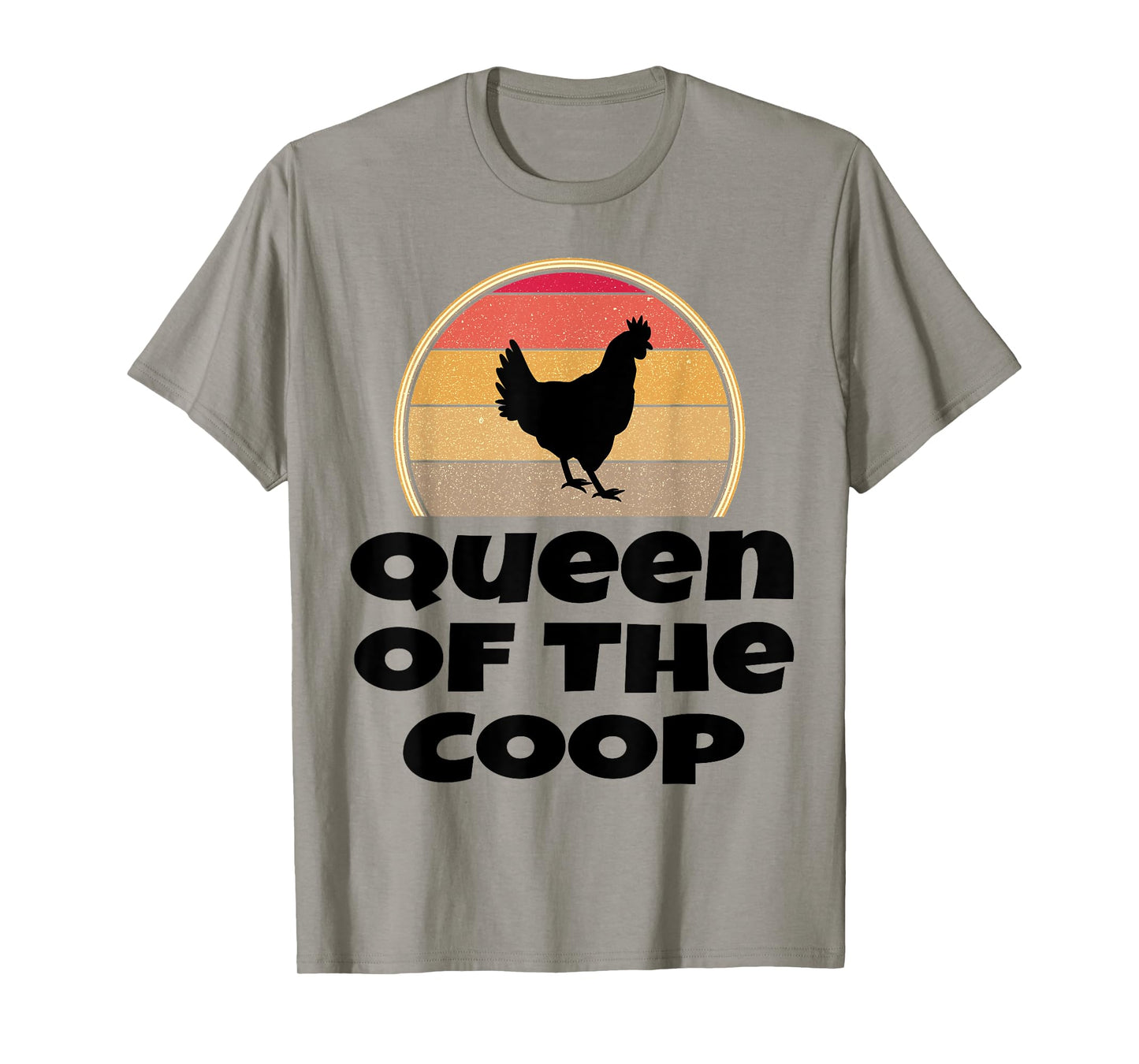 Queen Of The Coop Funny Retro Chicken Farmer Farming Poultry T-Shirt