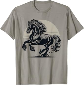 Friesian Horse Lover Majestic Friesian Horse Riding T-Shirt
