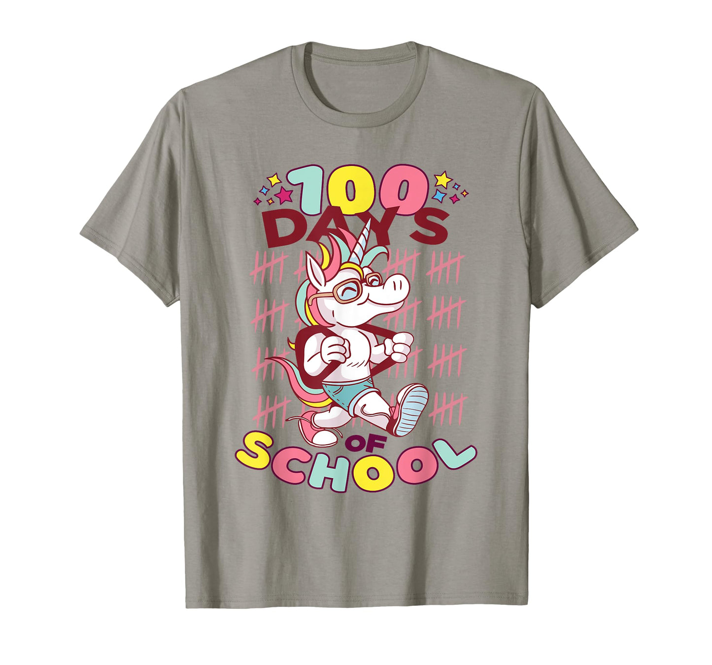 Unicorn Student 100th Day of School Teacher Kids 100 Days T-Shirt