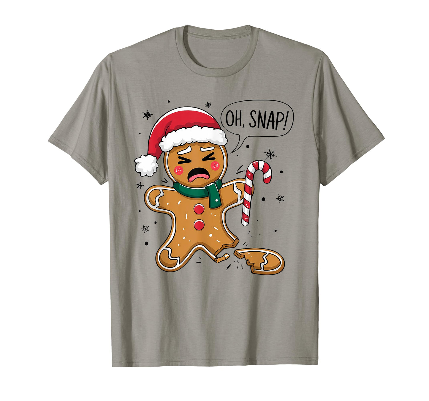 Funny Oh Snap Gingerbread Bakery Christmas Snacks Adults Kid T-Shirt