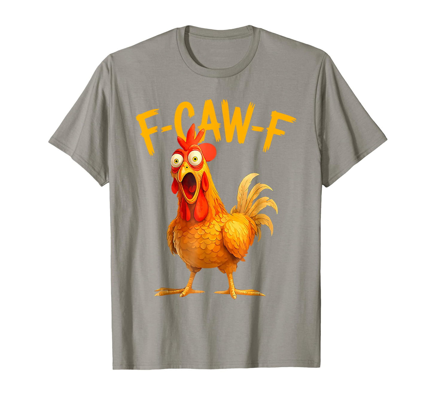 F-Caw-F Pun Funny Chicken Rooster Cawing Grunge T-Shirt