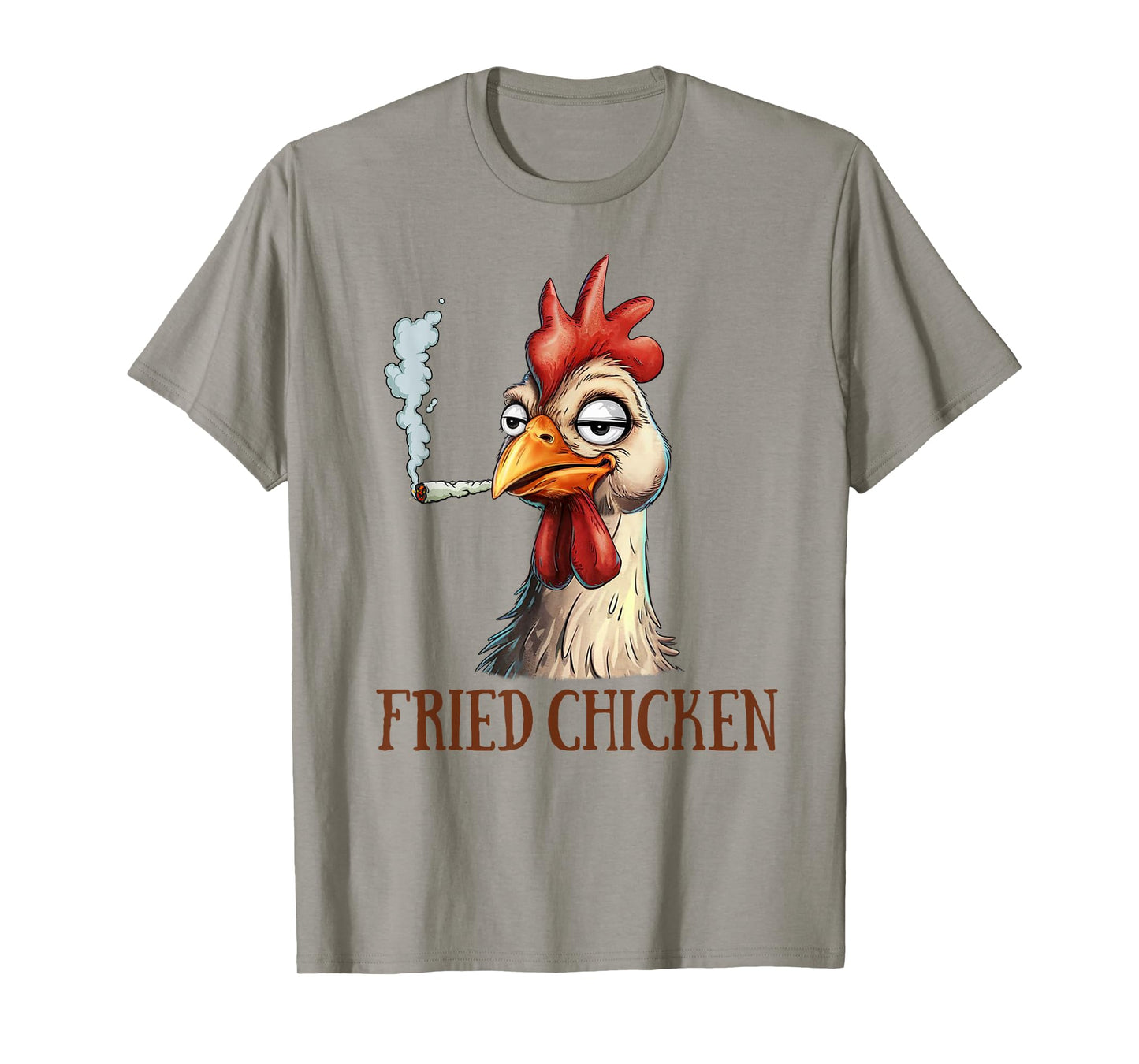 Cannabis Weed Lover 420 Chicken Smoking Stoned Fried Chicken T-Shirt