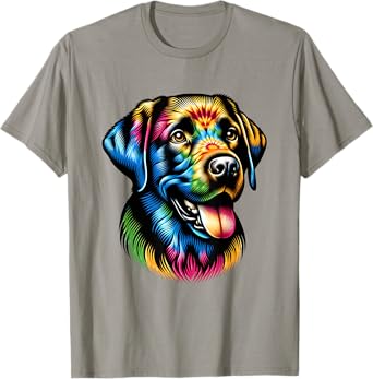 Cute Black Labrador Retriever dog Tie Dye Hippie Labrador Men Women T-Shirt