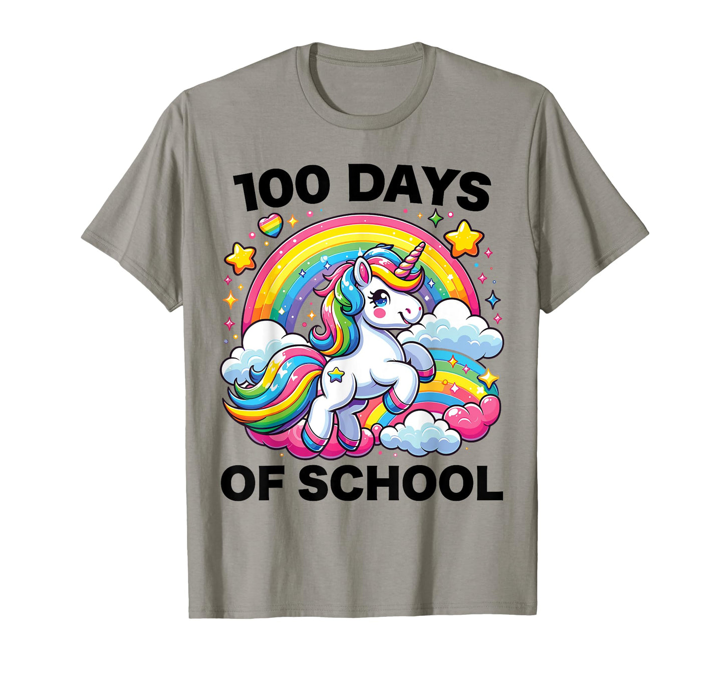 100 Days of School Unicorn Girls Teacher 100th Day of School T-Shirt