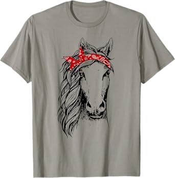 Horse Bandana for Horseback Riding Horse Lover T-Shirt