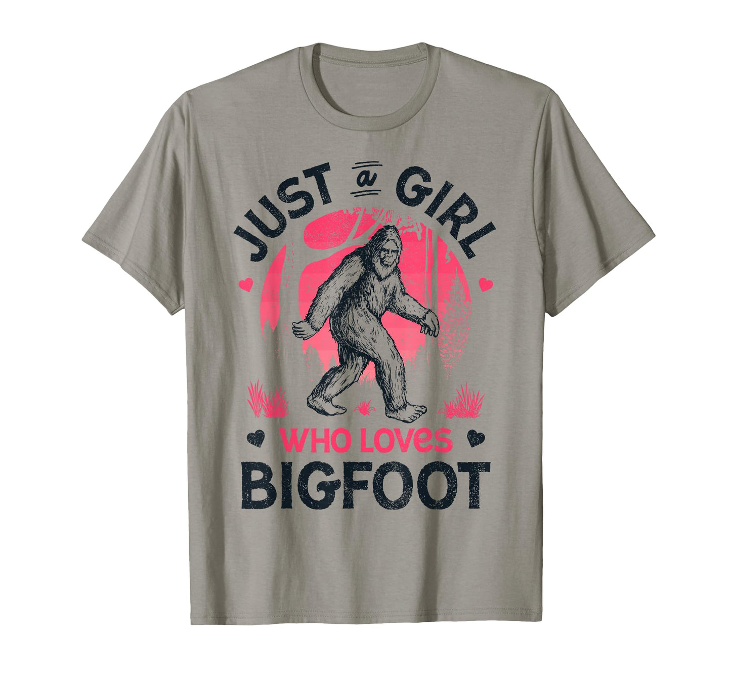 Bigfoot Just A Girl Who Loves Sasquatch Funny Retro Vintage T-Shirt