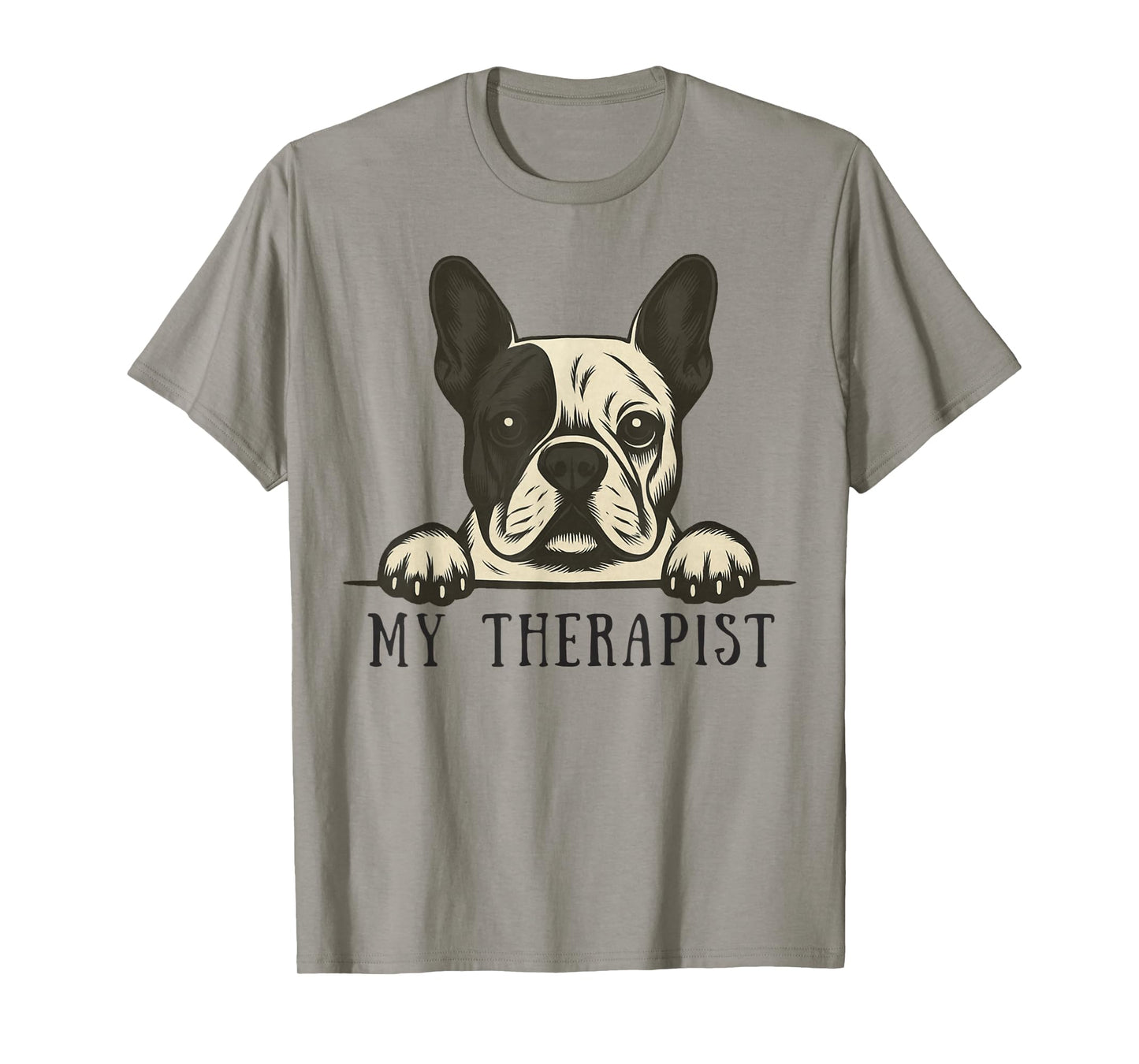 Piebald French Bulldog Therapist Dog Owner T-Shirt
