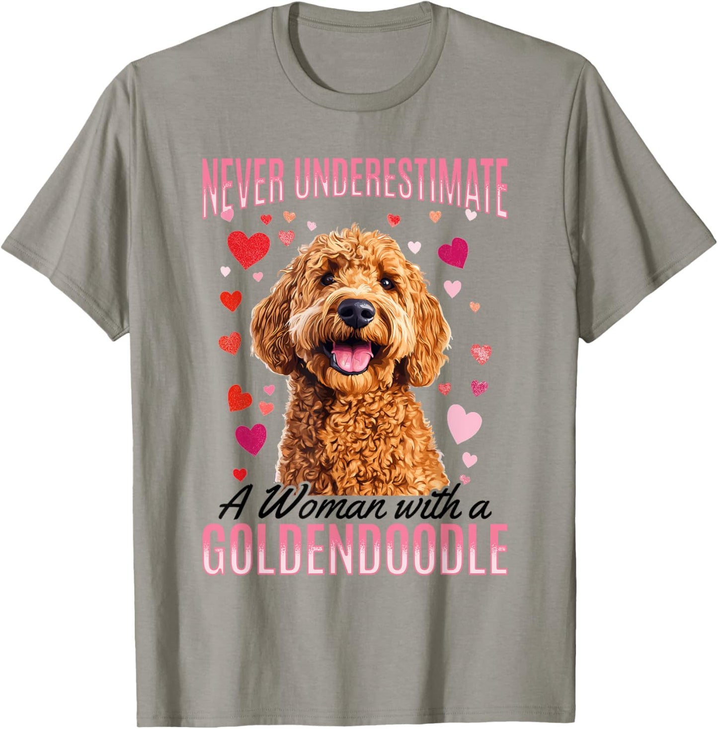 Goldendoodle Dog Breed Never Underestimate a Woman with a T-Shirt