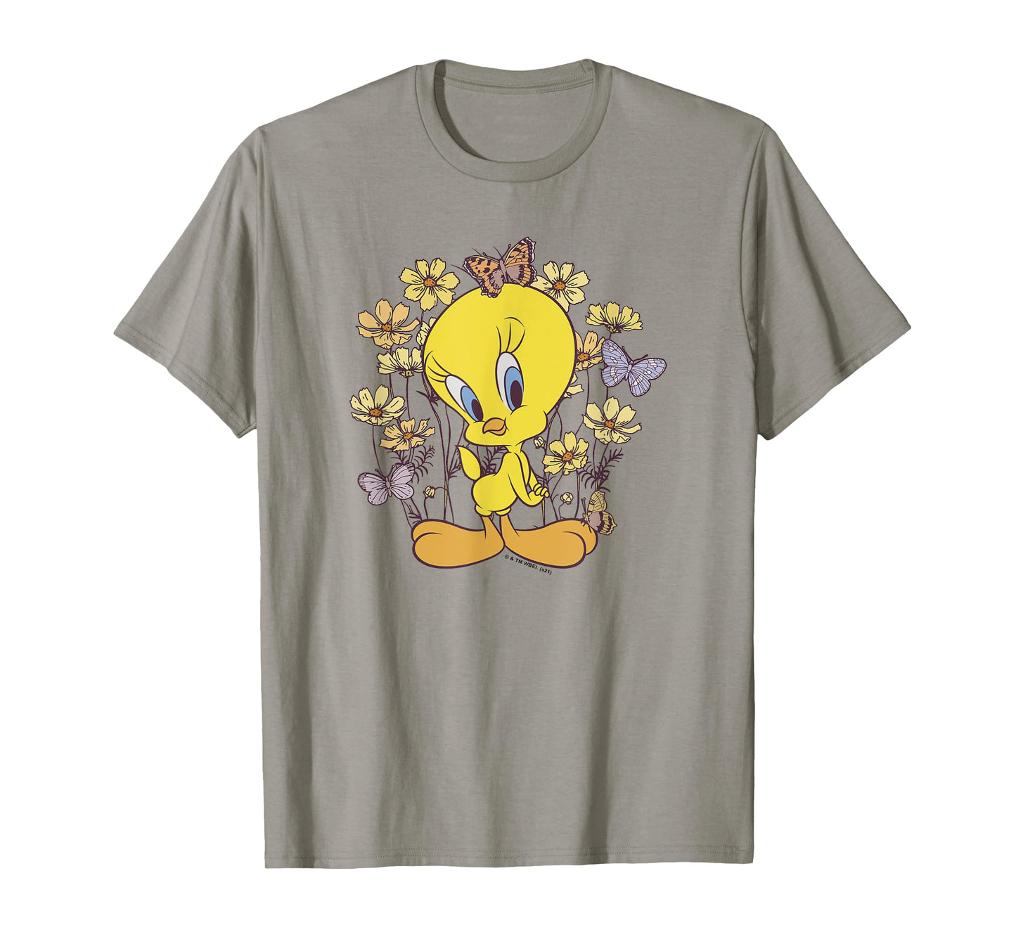 Looney Tunes Tweety And Butterflies Floral T-Shirt