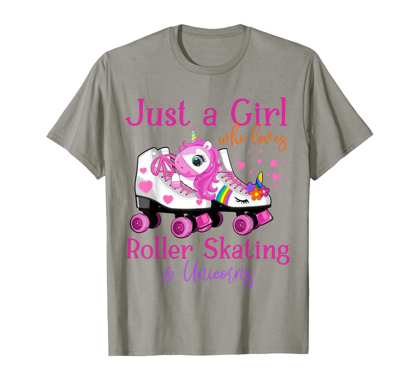 Just A Girl Who Loves Roller Skating & Unicorns Roller Skate T-Shirt