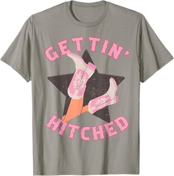 Western Gettin' Hitched Bridal Bachelorette Party Matching T-Shirt