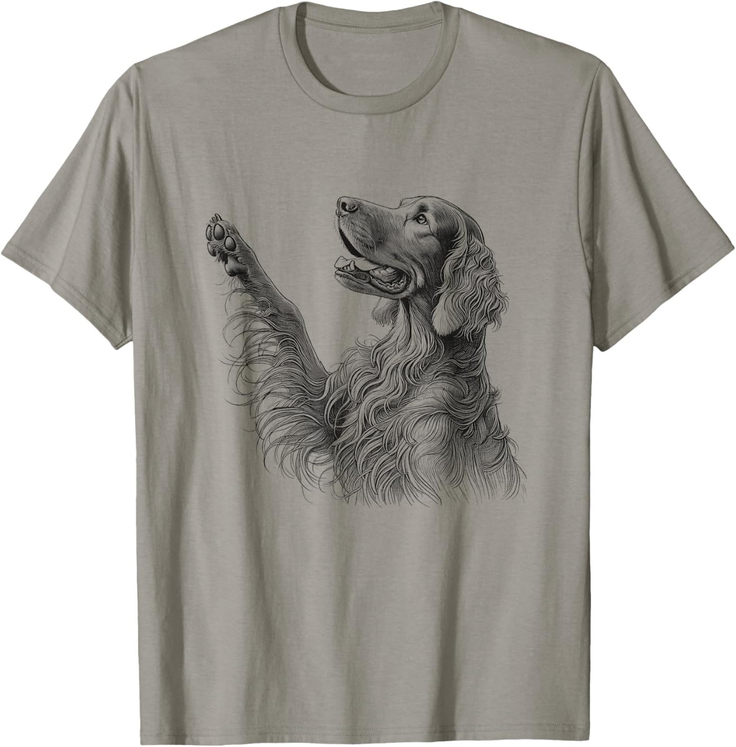 Irish Setter Raising Paw Design For Dog Owner T-Shirt