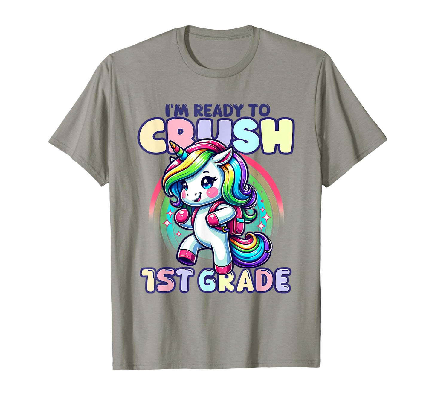Crush 1st Grade Girls Back to School Unicorn First Day Cute T-Shirt