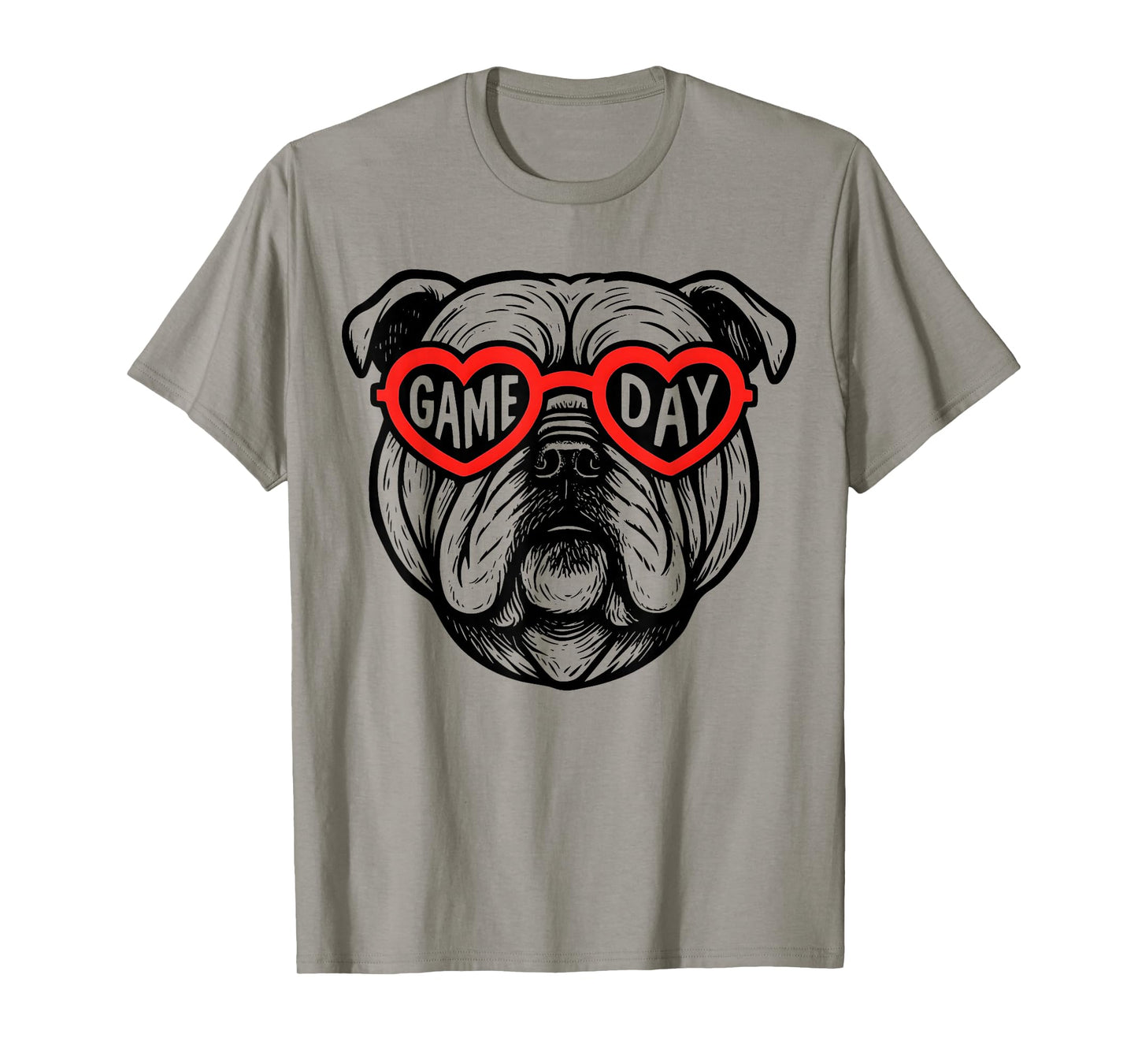 Vintage Bulldog Heart Retro Game Day Gift for Men Women Kid T-Shirt