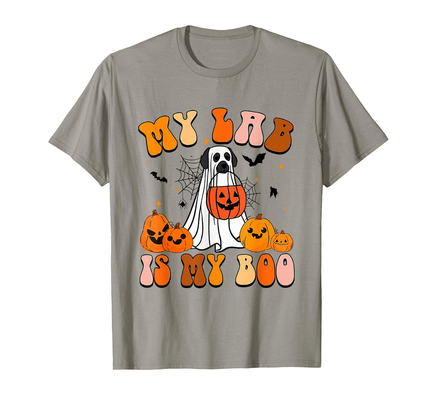 My Lab Is My Boo Dog Ghost Dog Halloween Retro Labrador Mama T-Shirt