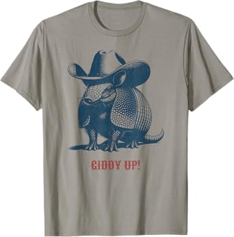 Giddy Up Cowboy ready for Rodeo / Cowboy Armadillo T-Shirt