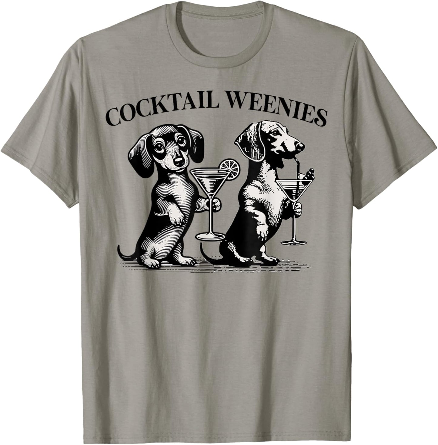 Martini Cocktail Lover Dachshund Cocktail Weenies Dachshund T-Shirt