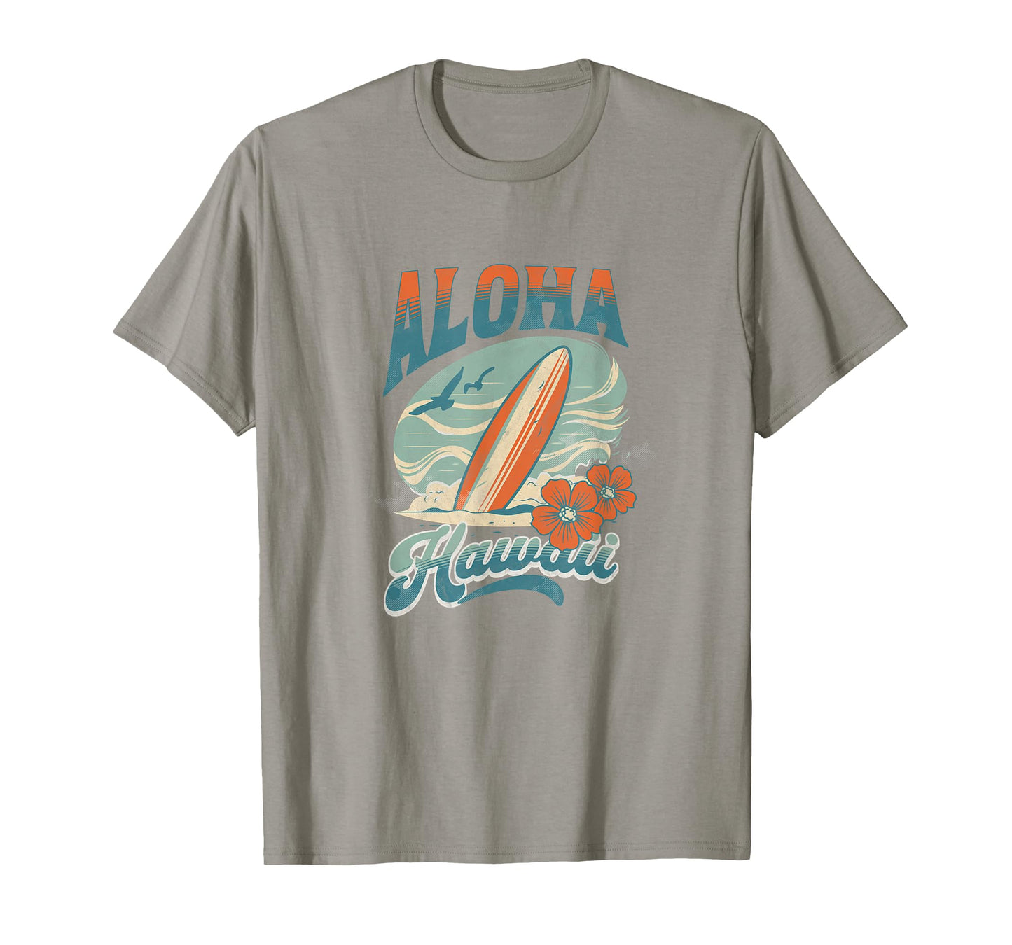 Aloha Hawaii Hawaiian Island Shirt Palm Beach Surfboard Surf T-Shirt for Men Women