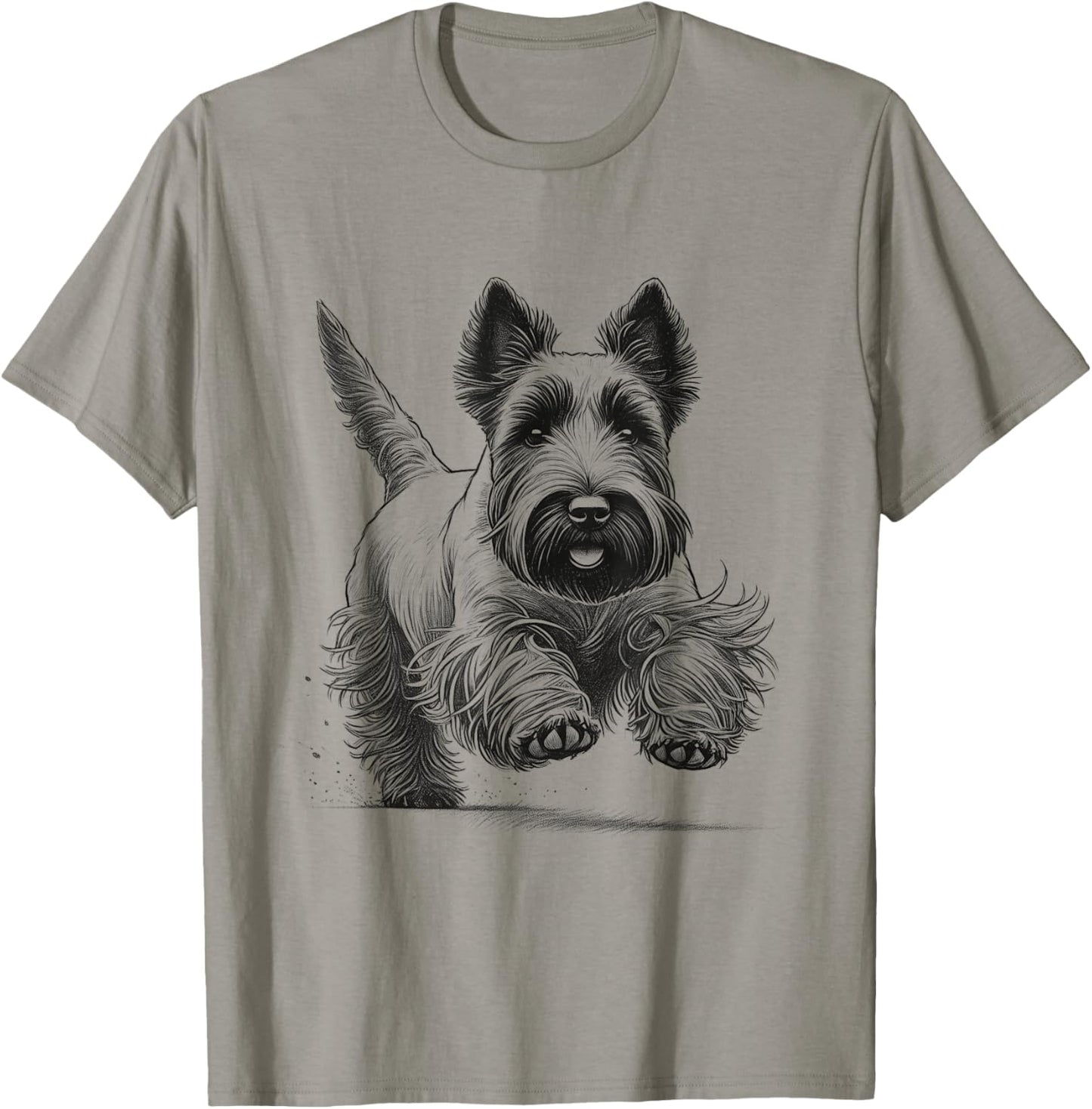 Scottish Terrier Dog Scottie Running Design T-Shirt