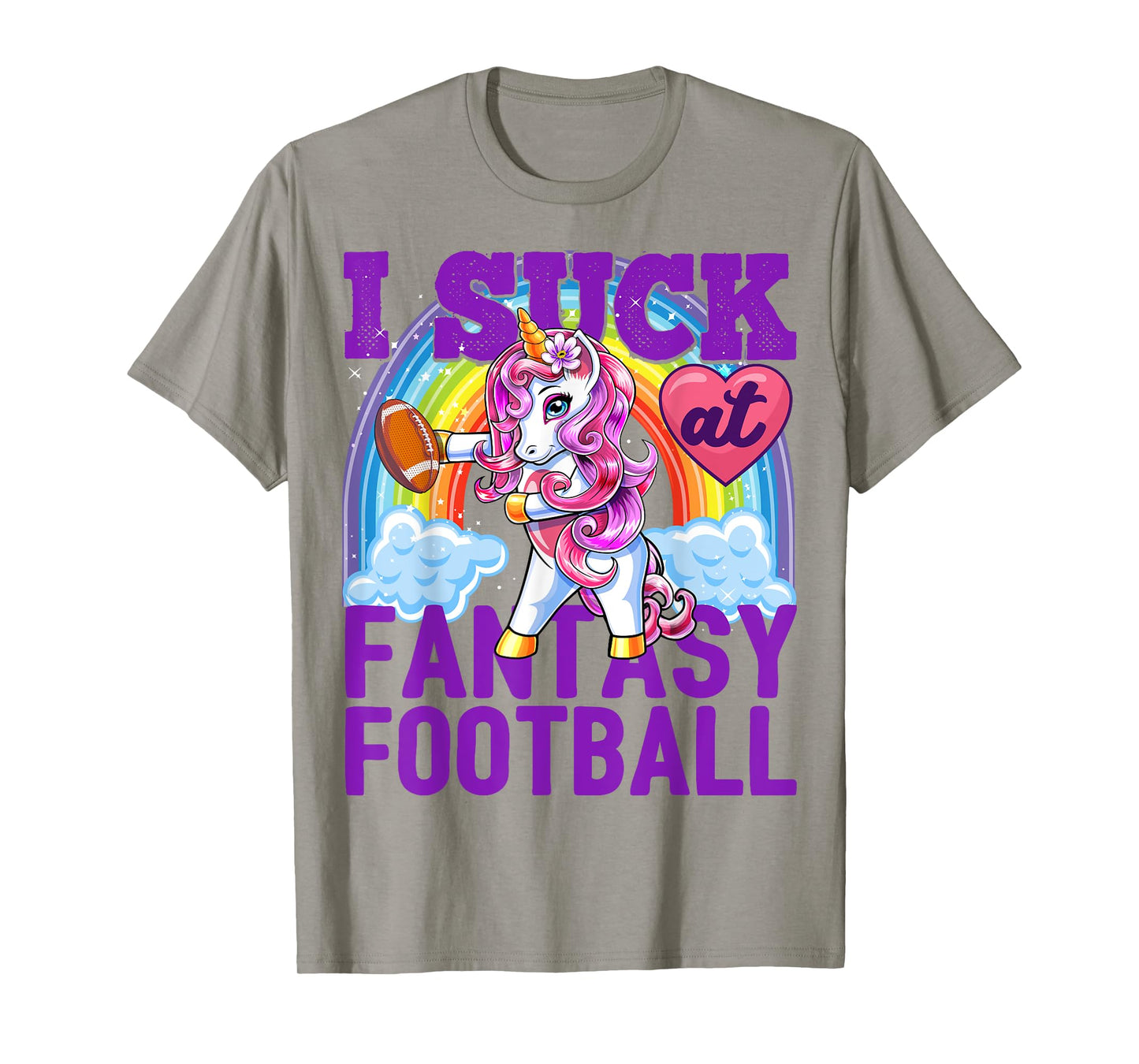 I Suck at Fantasy Football Flossing Unicorn Loser Shirt Men