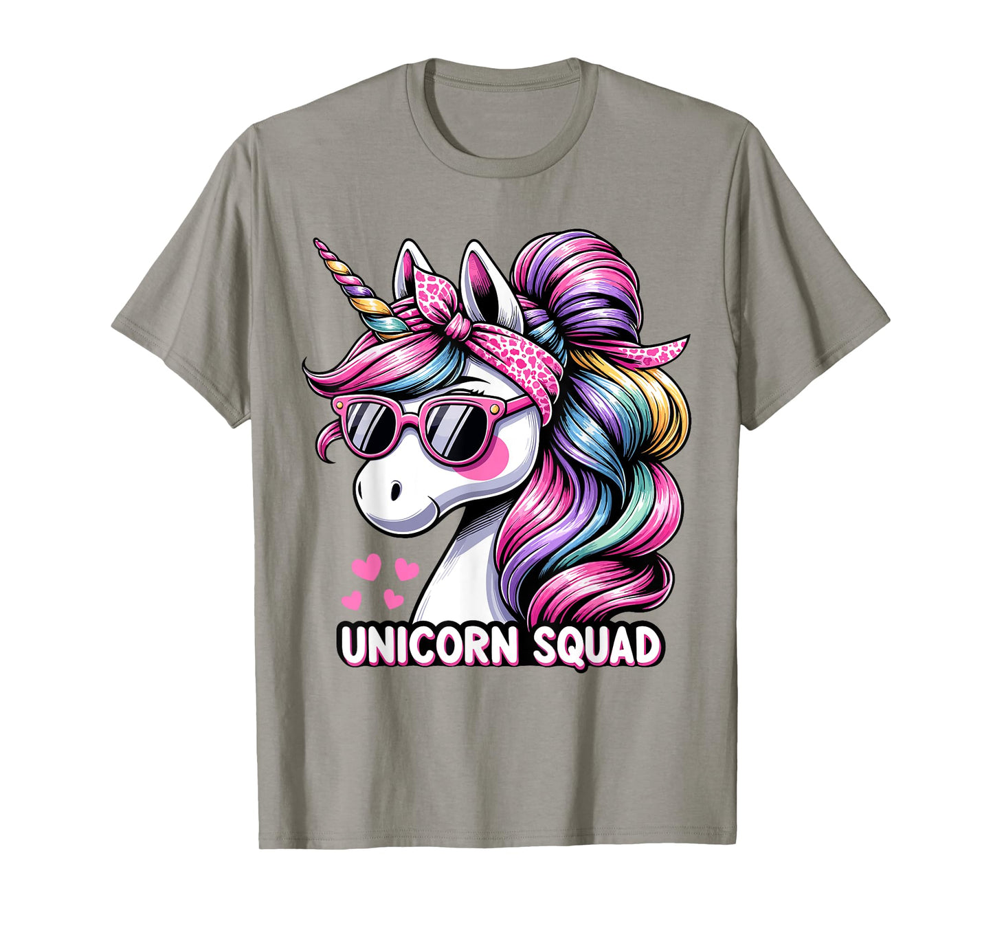 Unicorn Squad - Graceful Unicorn with leopard Bandana T-Shirt