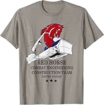 RED HORSE Combat Engineer US Military T-Shirt