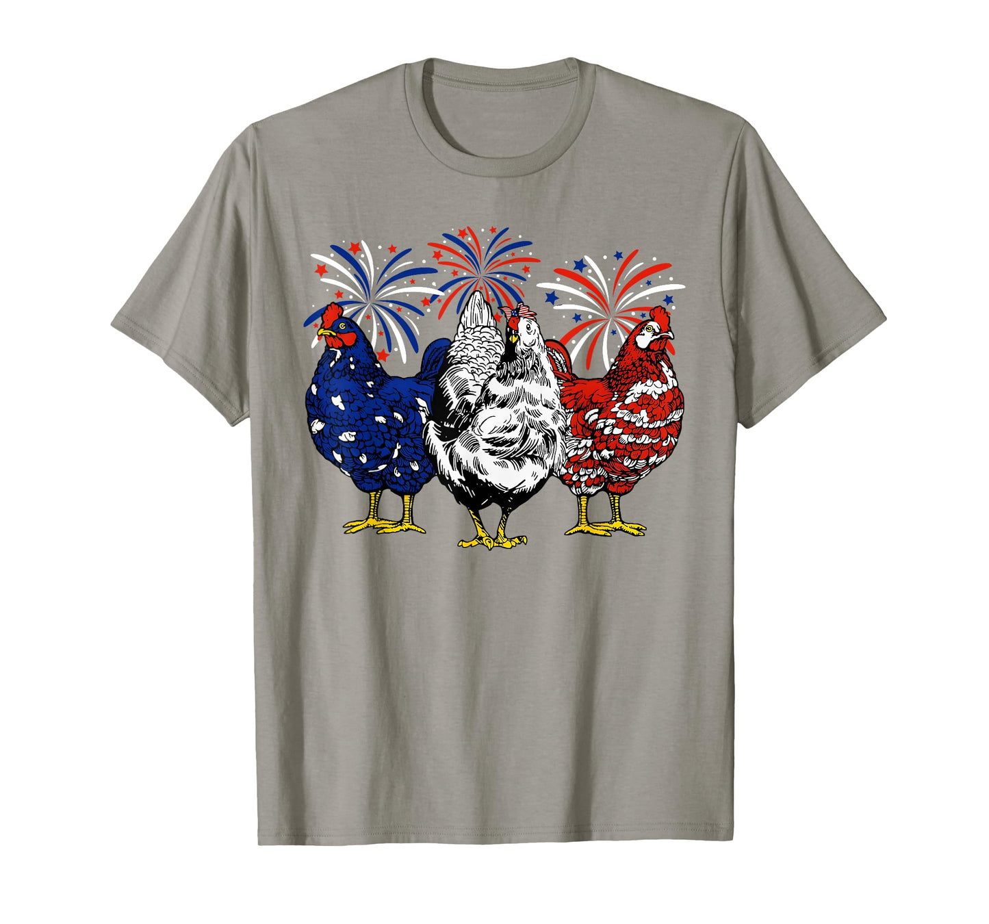 Chicken USA Flag Patriotic Chicken Lover 4th of July T-Shirt for Women Men