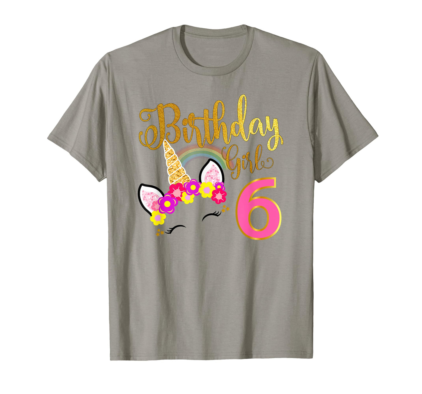 I'm 6th the Birthday for Girl Unicorn 6 year old Birthday T-Shirt