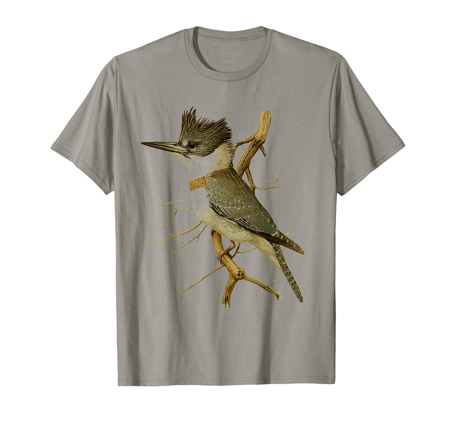 Kingfisher Birding for Birders Bird Lovers Kingfisher Bird T-Shirt - Kids, Unisex, Nature Lovers, Vacation Wear - White - Small - Short Sleeve - T-Shirt