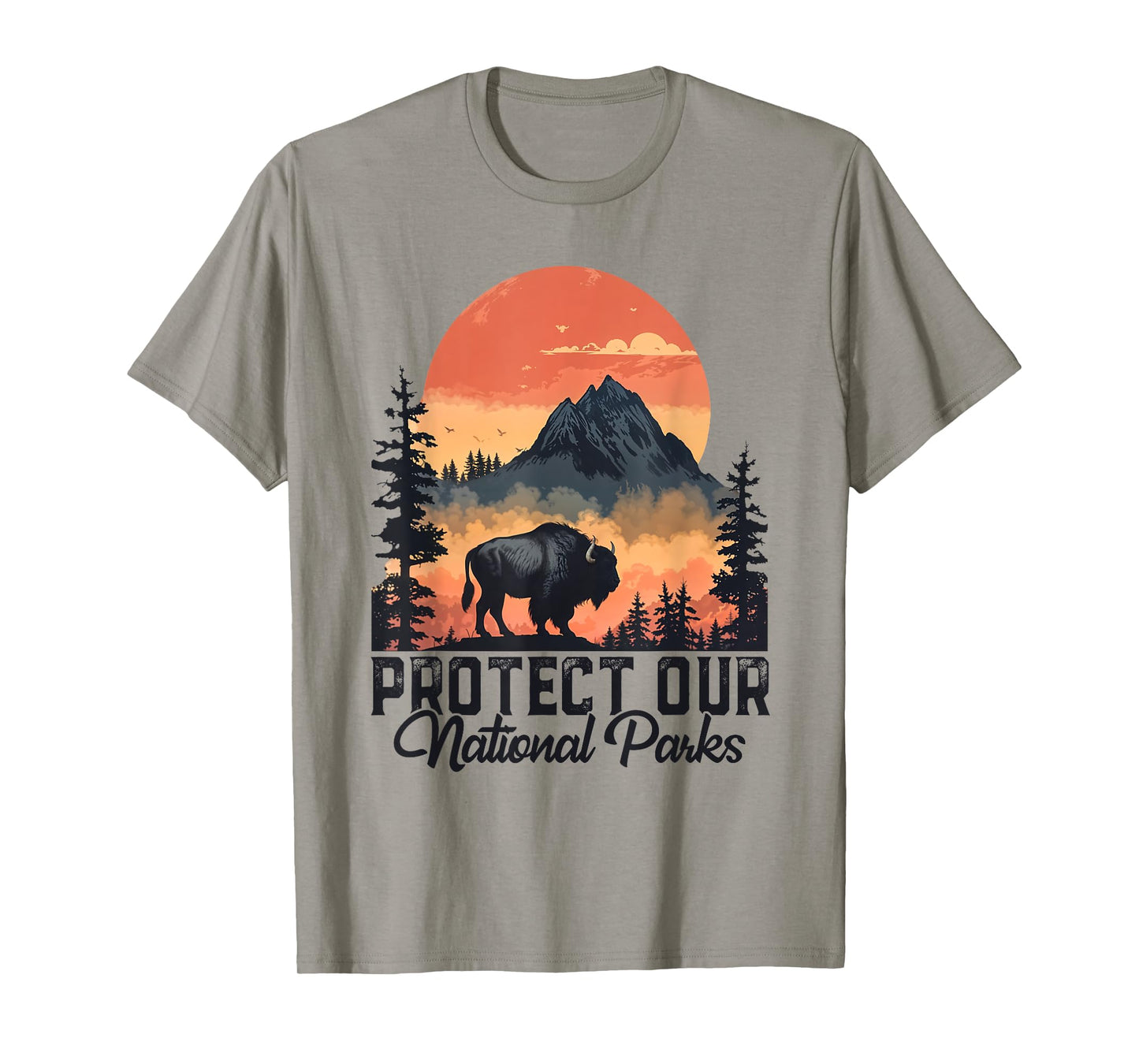 Save Our National Parks Resist Service Bison Buffalo Vintage T-Shirt