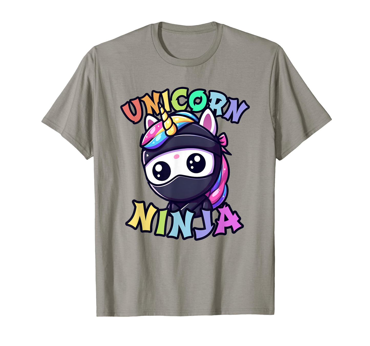Funny UNICORN NINJA Birthday Girl Cute Tumbling Warrior BFFs T-Shirt