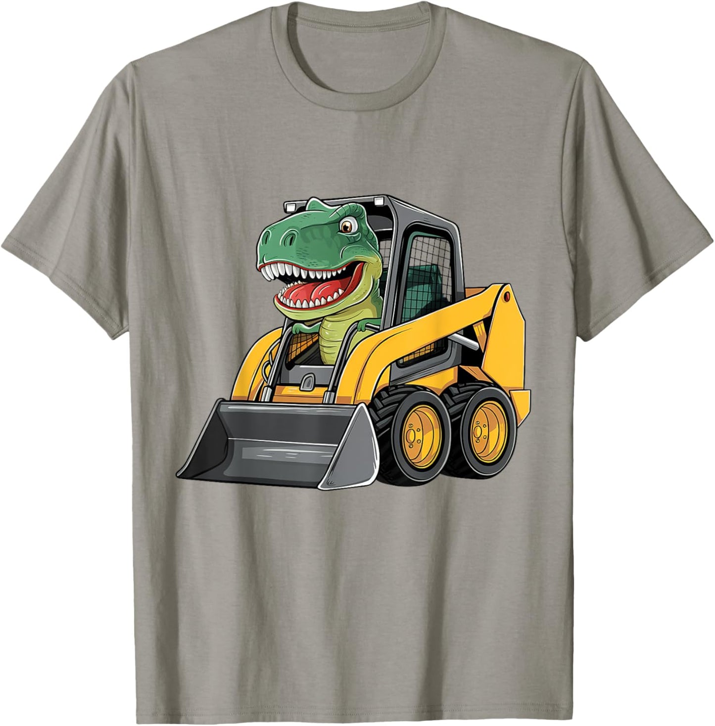 Funny Dinosaur Construction Truck Excavator Kids Boy Girl T-Shirt