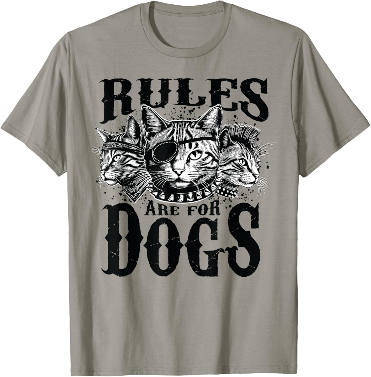 Funny Cat Lover Rules are Made for Dogs Pet Owner Vintage T-Shirt