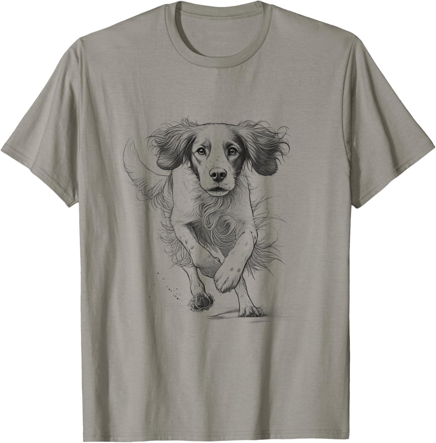 Brittany Spaniel Dog Owner Running Design T-Shirt
