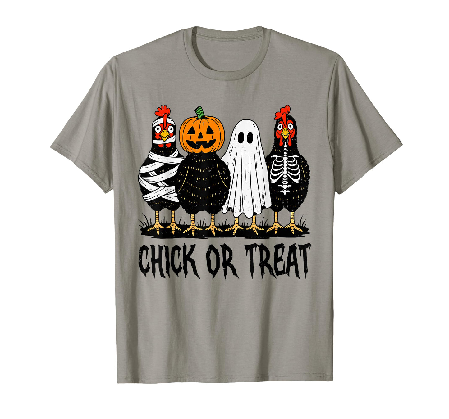 Chick Or Treat Spooky Chicken Halloween Costume Farm Farmer T-Shirt