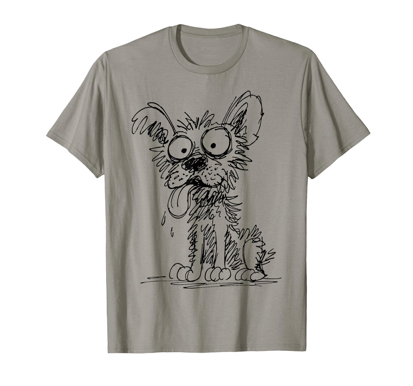 Dog Abstract Art Portrait Drawing Whimsical Dog Lovers T-Shirt