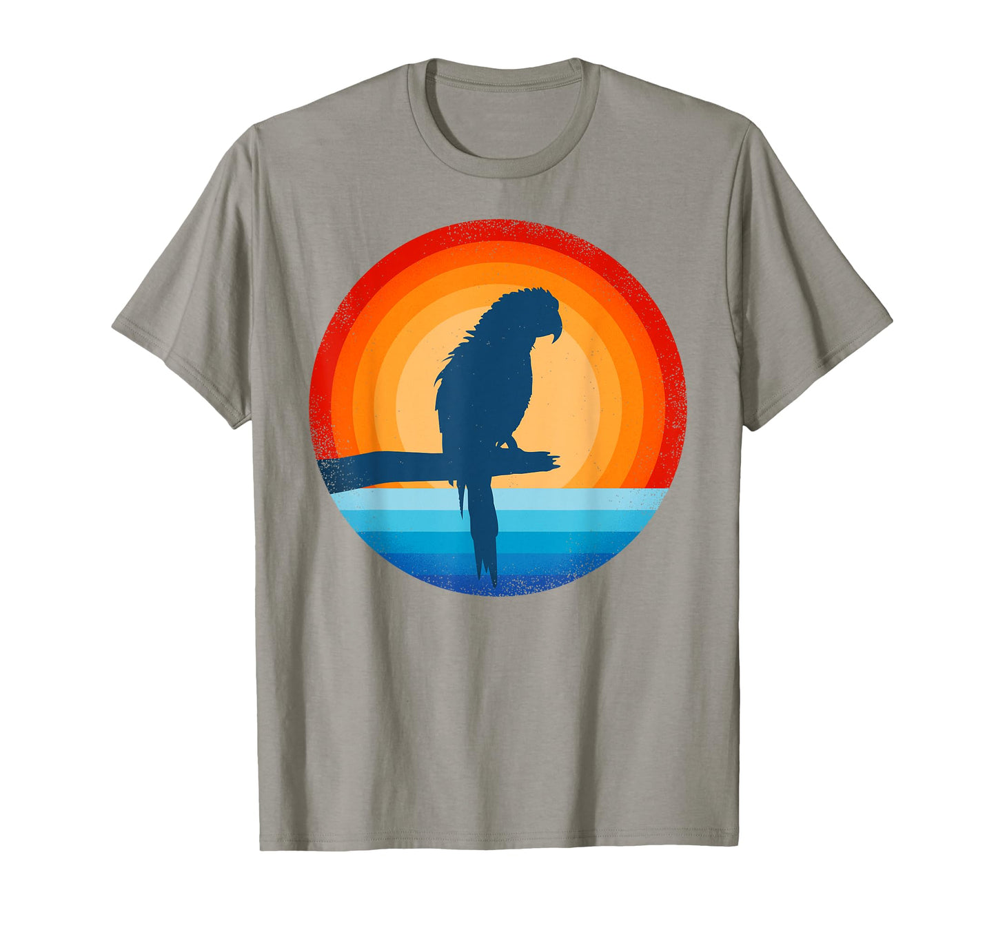 Parrot Retro Vintage 60s 70s Sunset Bird Lovers Men Women T-Shirt