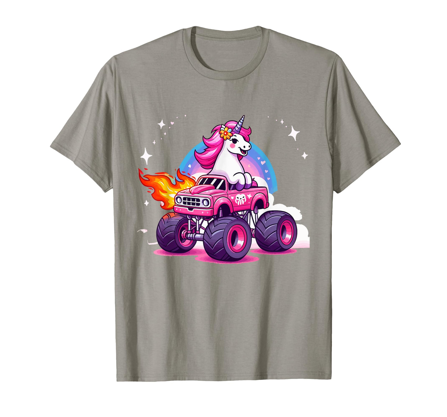 Monster Truck Unicorn Birthday Party Monster Truck Girl T-Shirt