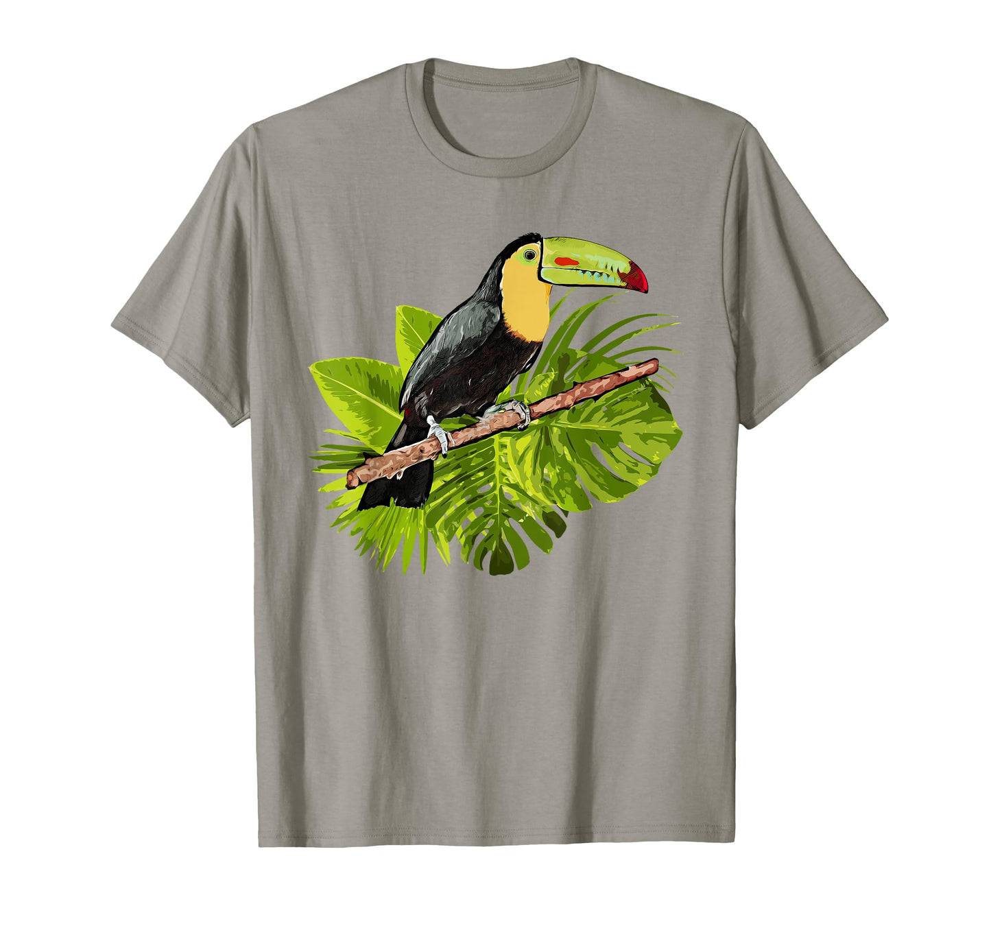 Watercolor Toucan Palm Leaves Rainforest Toucan T-Shirt