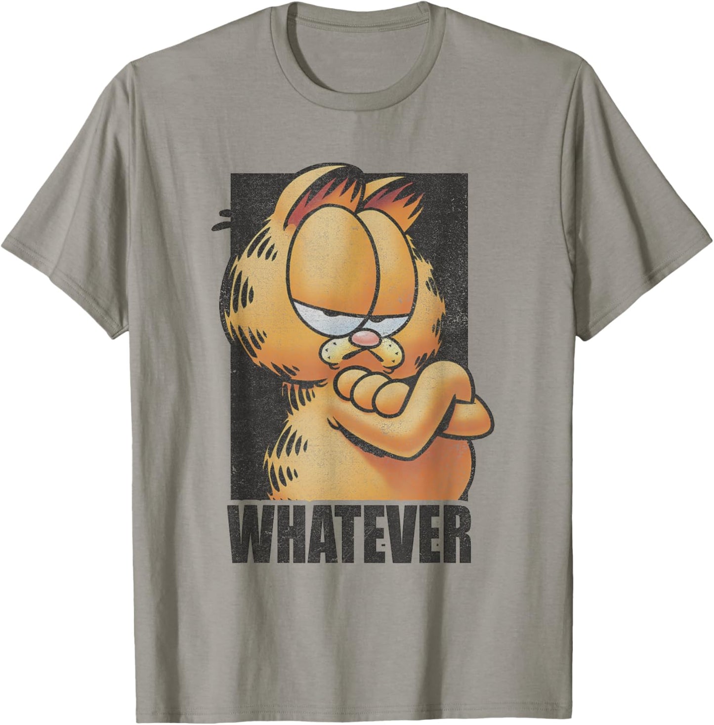 Garfield Whatever Retro Vintage Grumpy Orange Cat Poster T-Shirt