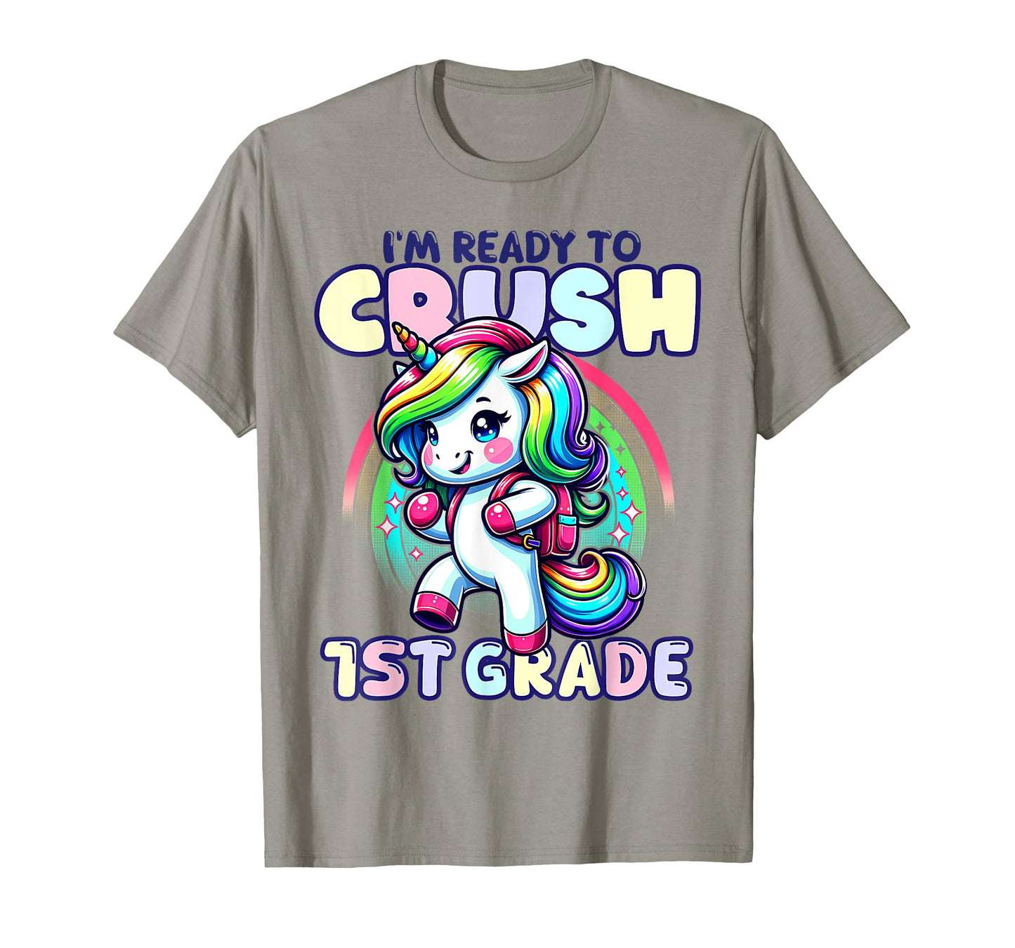 Crush 1st Grade Girls Back To School Unicorn First Day Cute T-Shirt