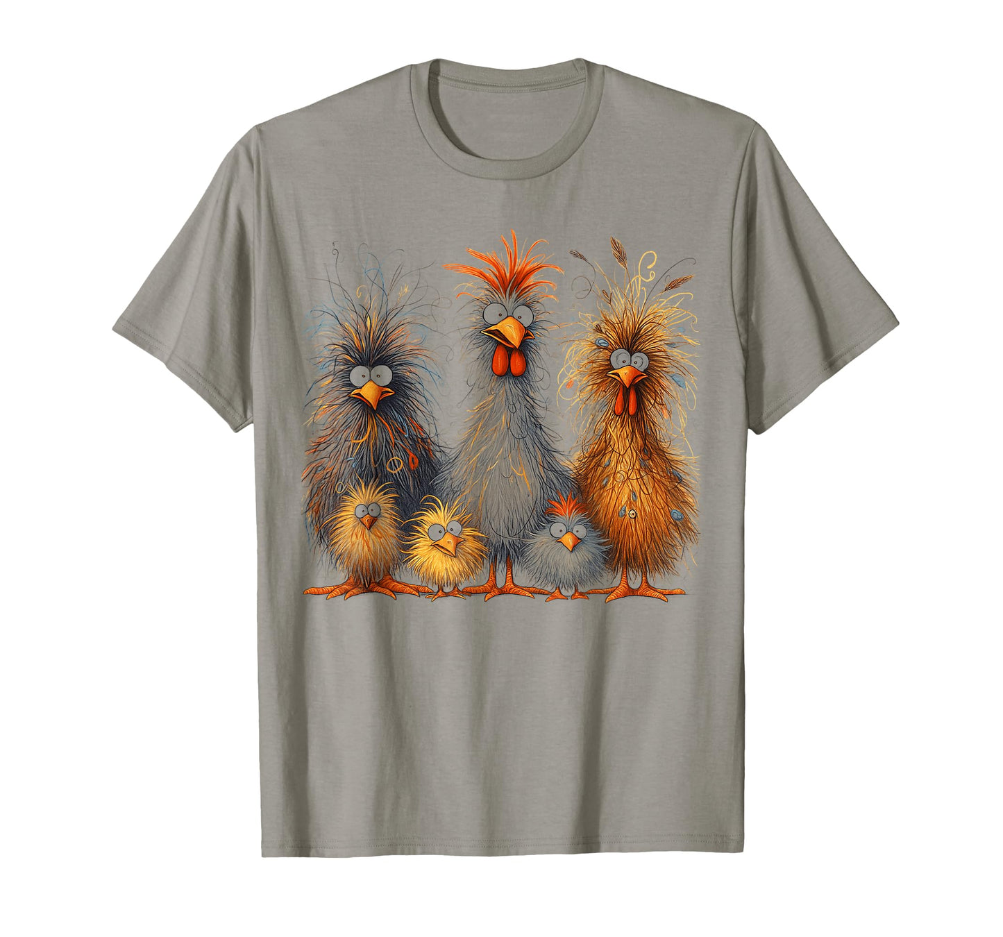 Eagerlys Colorful Funny Chicken Art,for Men Women Kids T-Shirt