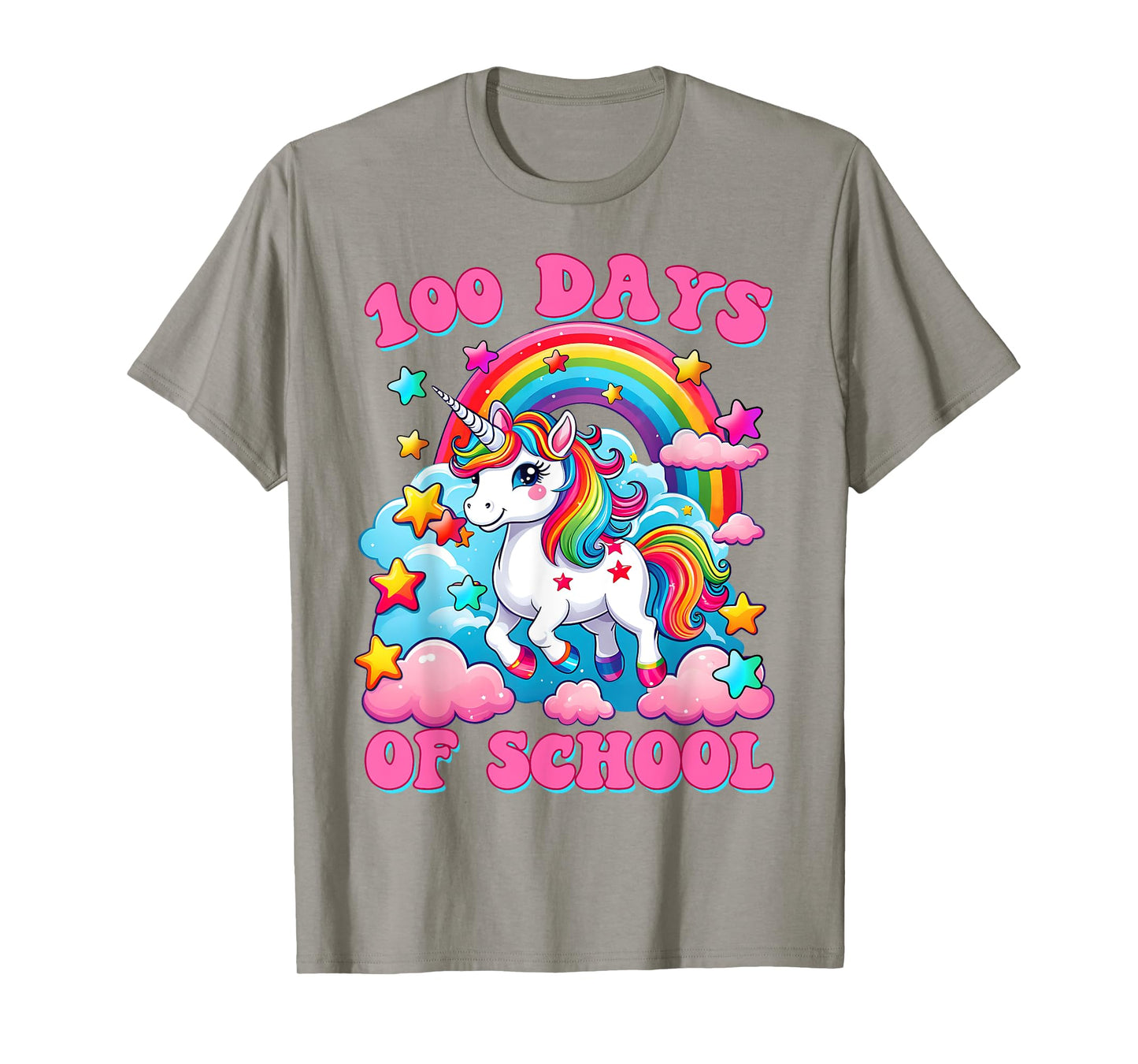 100 Days of School Unicorn Girls Cute 100th Day of School T-Shirt