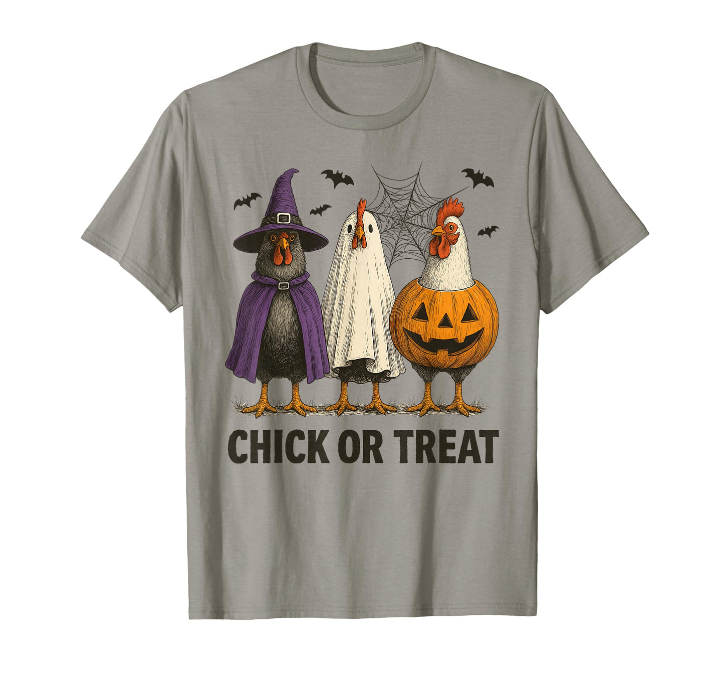 Chicken Chick Or Treat Funny Halloween Costume Farmer T-Shirt