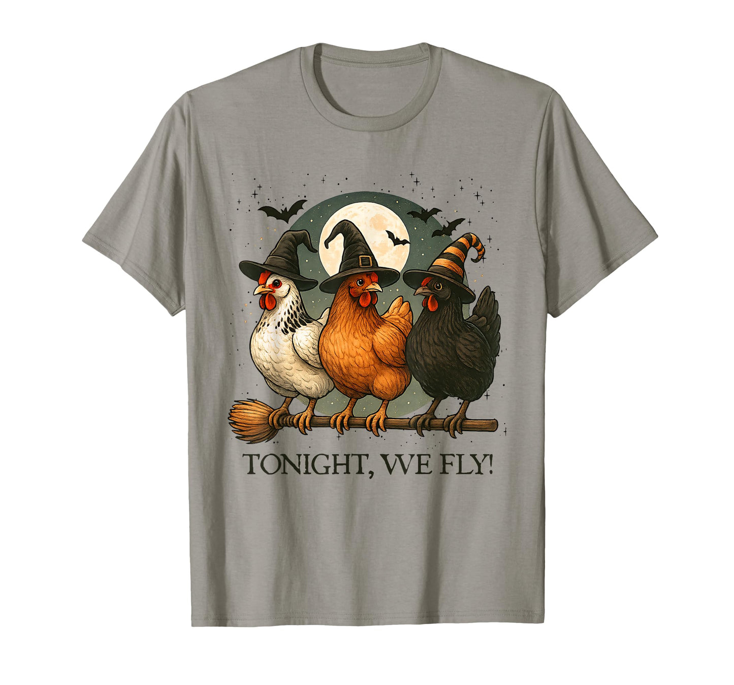 Tonight We Fly Funny Chicken Spooky Season Farm Halloween T-Shirt