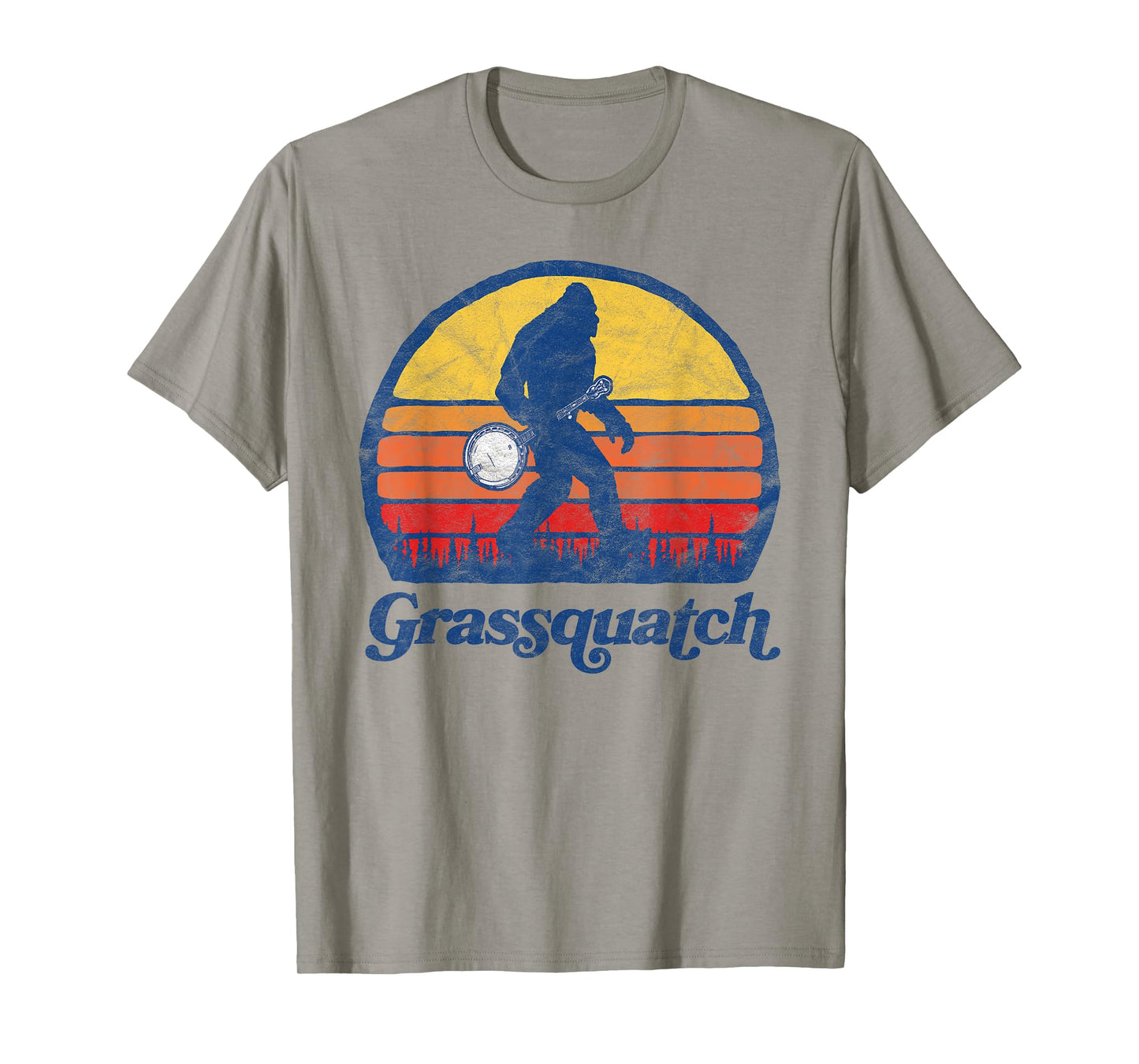 Grassquatch! Funny Bigfoot & Banjo Bluegrass Sasquatch Shirt T-Shirt